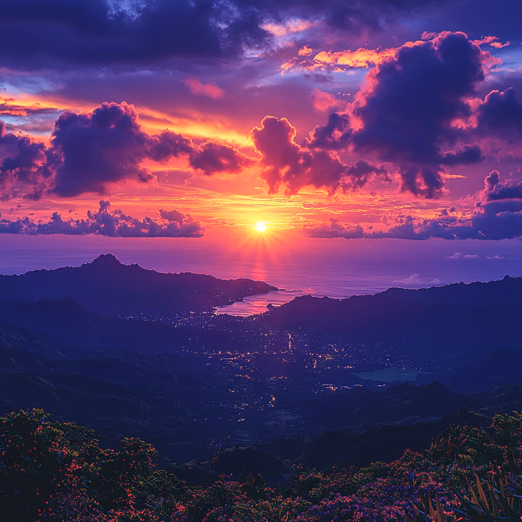 Best Time Of Catching the Sunset at Tantalus Lookout